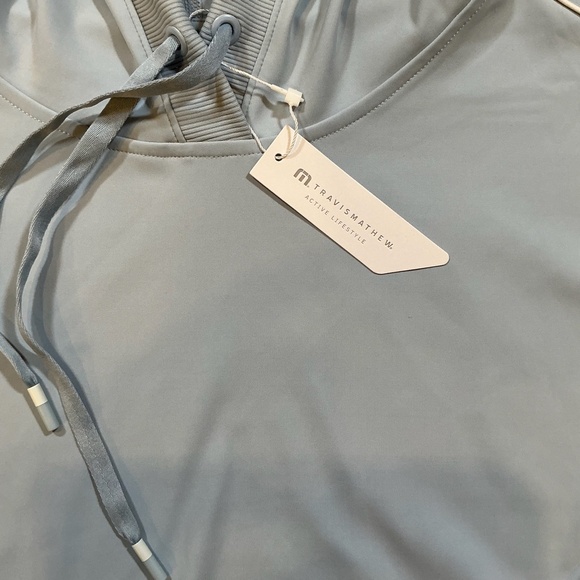 Travis Mathew Paso Robles Performance Hoodie Celestial Blue Size M NWT - Picture 7 of 11